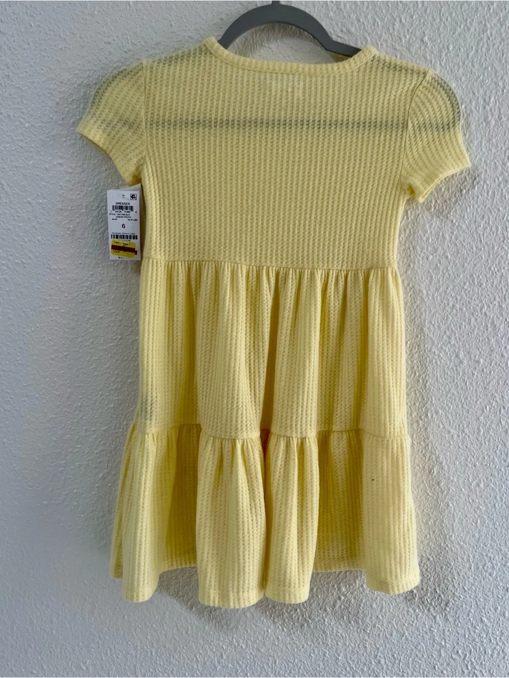 NWT Epic Threads Kids Yellow Tiered Knit Dress